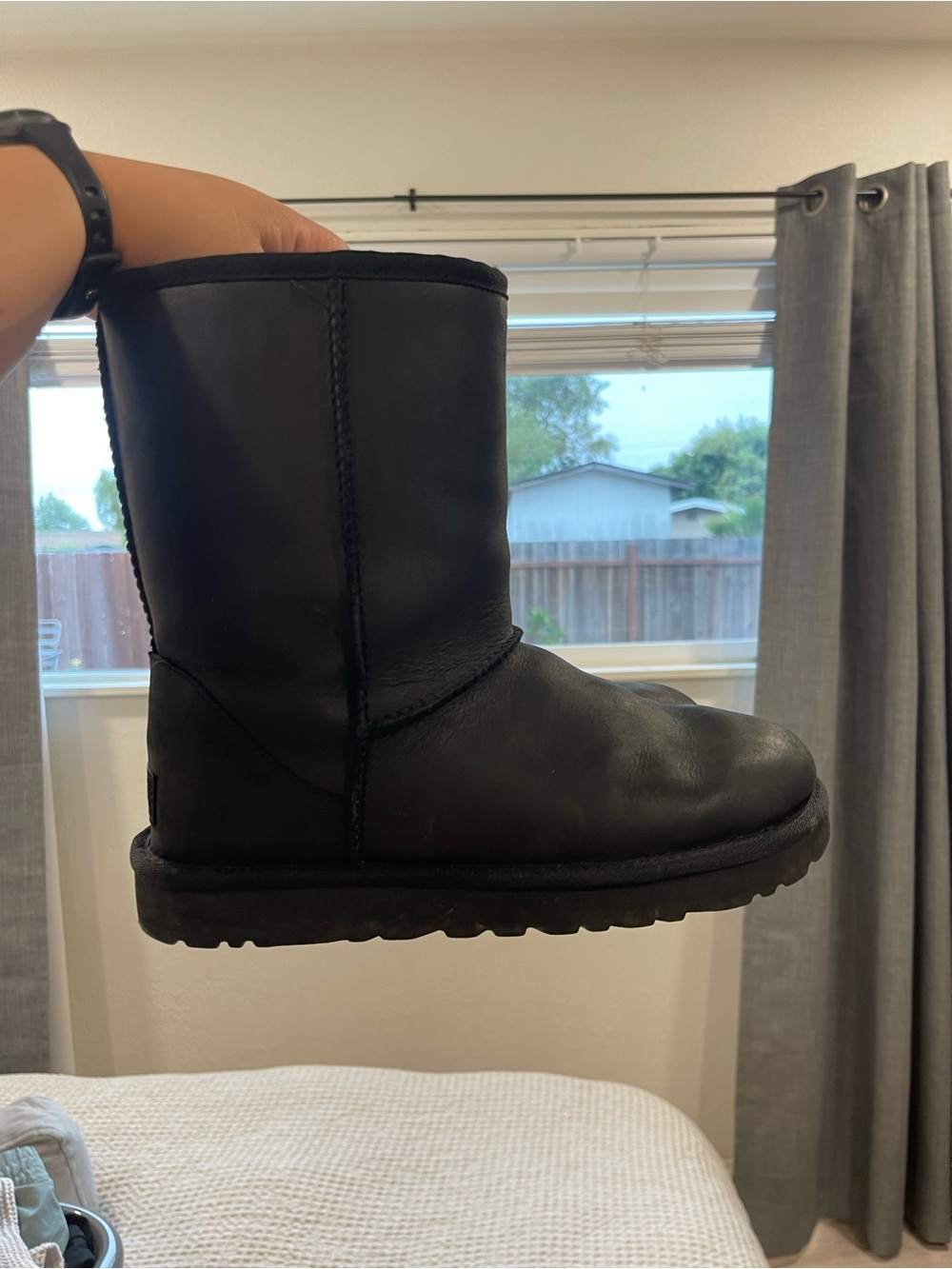 UGG Black Short Shearling Boot